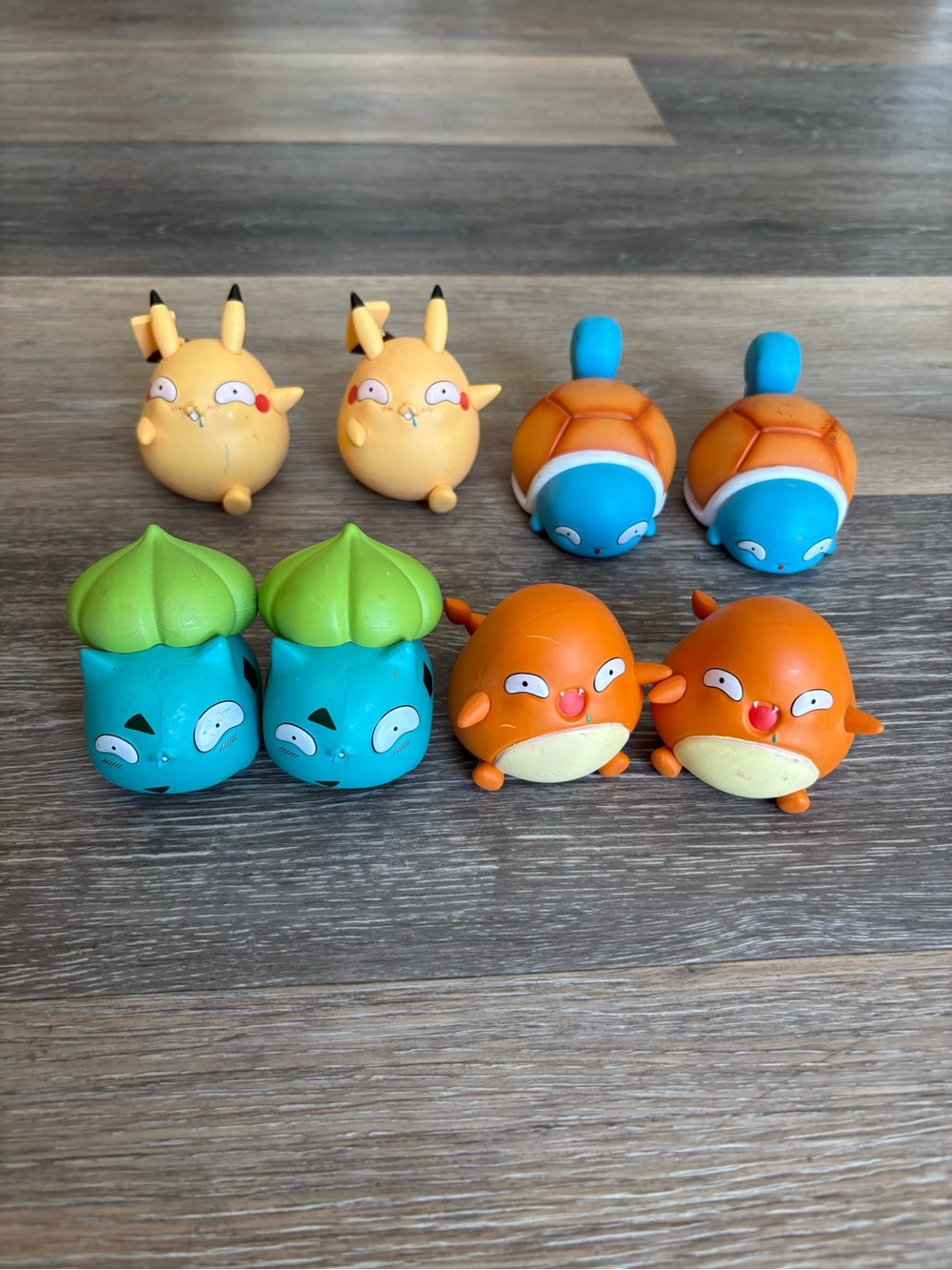 Derpy Pokemon Figures Lot Goofy Face Toy Collectibles 8pc Set Pikachu Squirtle
